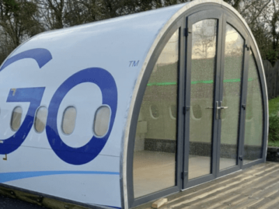 Conoce la start up que convierte aviones reciclados en oficinas y cabañas